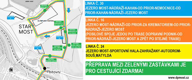 Mapka - výřez parkoviště